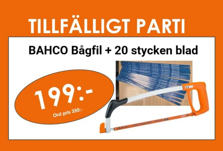 Bahco Bågfil 317 + 20st bågfilsblad