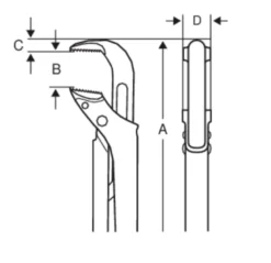 Bahco 1410 Rörtång 320mm • 50mm