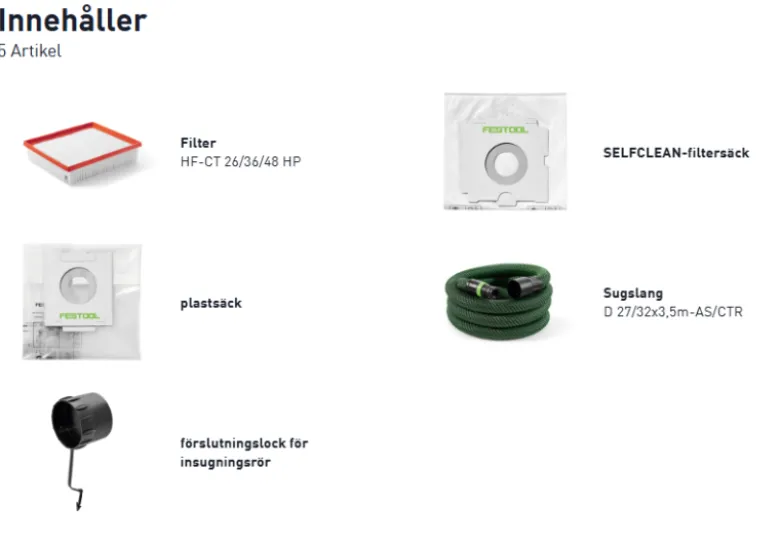 Festool Dammsugare CLEANTEC CTM 36 EI AC