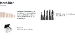 Festool DOMINO-brickor bok, sortiment DS 4/5/6/8/10 1060 BU