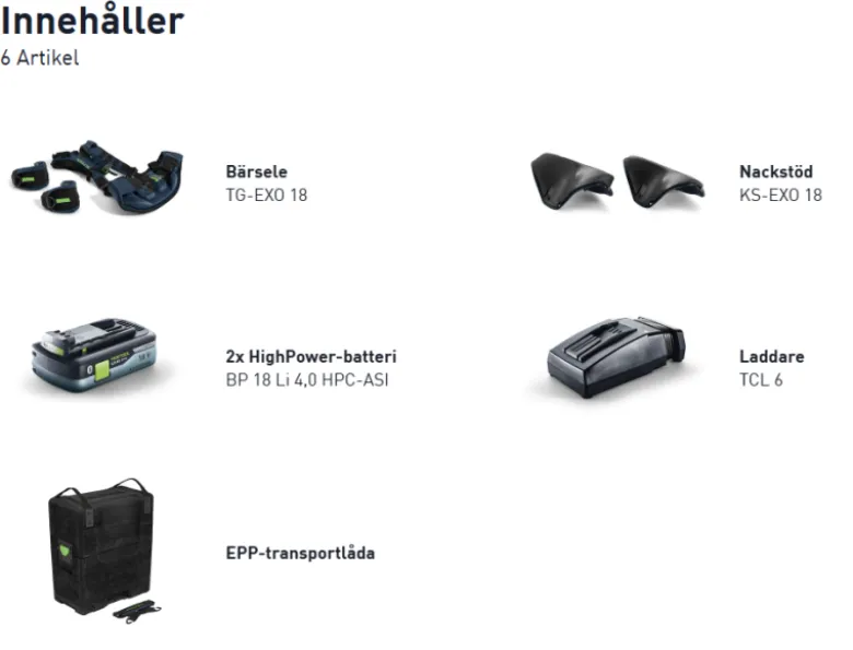 Festool Exoskelett ExoActive EXO 18 HPC 4,0 I-Plus