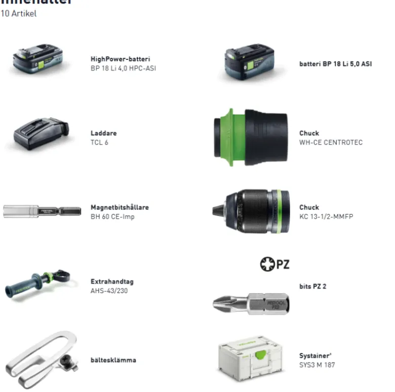 Festool Skruvdragare QUADRIVE TDC 18/4 5,0/4,0 I-Plus