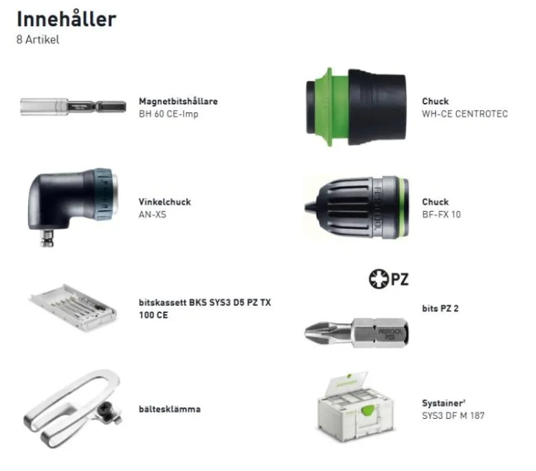 Festool Skruvdragare TXS 18-Basic-Set