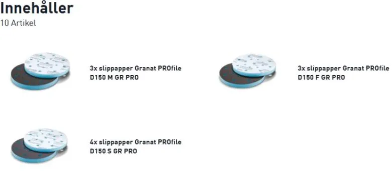 Festool Slippapper D150 GR PRO -Set