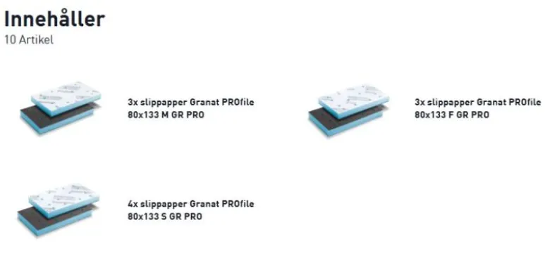 Festool Slippapper 80x133 GR PRO -Set