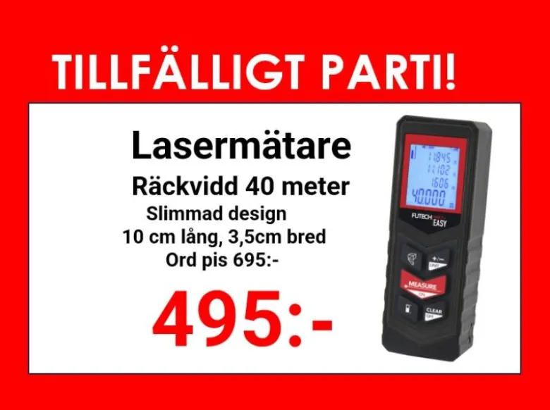 Futech Avståndsmätare slim DM3540 40M