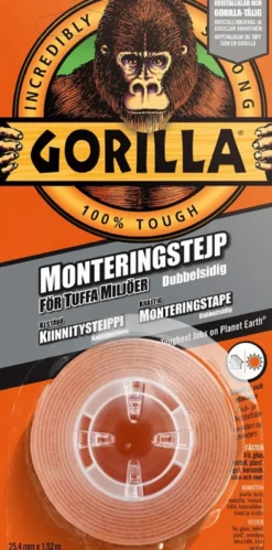 Gorilla Monteringstejp • vädertålig