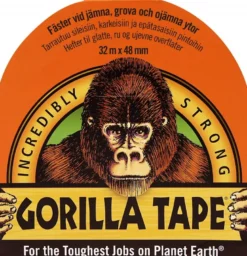 Gorilla Vävtejp svart 48mm x 32m