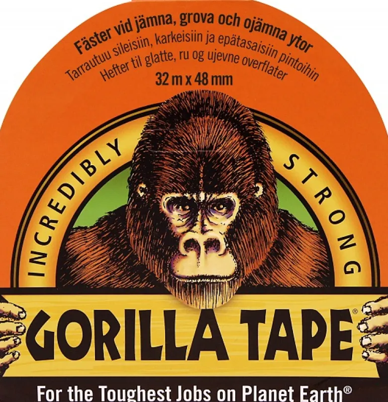 Gorilla Vävtejp svart 48mm x 32m