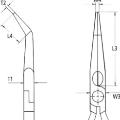 Knipex Monteringstång böjd 280