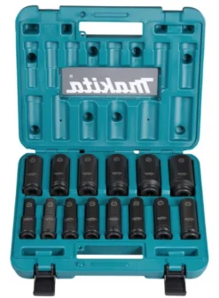 Krafthylssats 14-del 1/2" impact BLACK