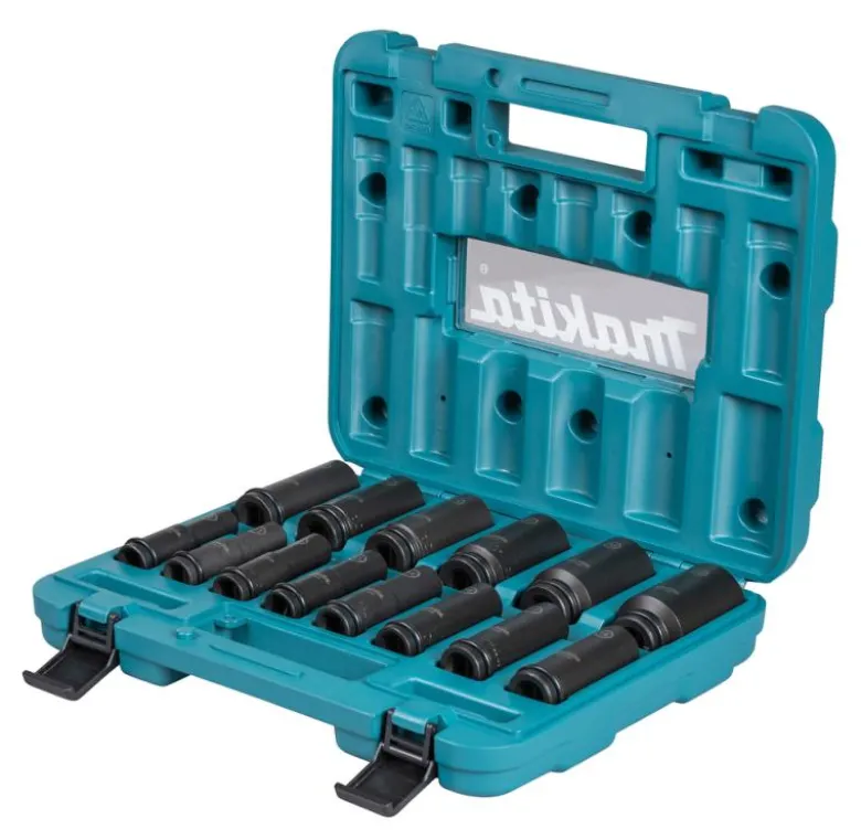 Krafthylssats 14-del 1/2" impact BLACK