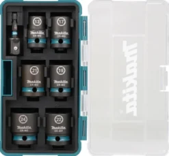 Krafthylssats 7-del 1/2" impact BLACK