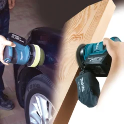 Makita DBO180RTJ Excenterslip 18V 125mm, komplett