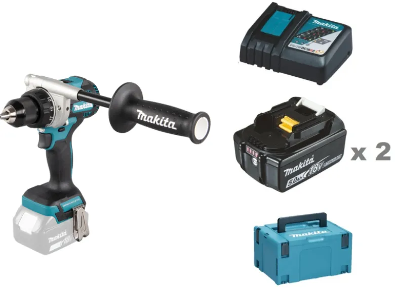Makita DDF492RTJ Borrskruvdragare 18V, komplett