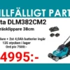 Makita DLM382CM2 Gräsklippare 2x18V 4,0Ah, komplett