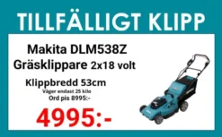 Makita DLM538Z Gräsklippare 2x18V
