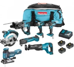 Makita DLX6038G Plus Combokit 6,0Ah (7 st maskiner i väska) +1st extra 5,0Ah-batteri-på-köpet! Värde 995:-