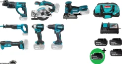 Makita DLX6141G PLUS Combokit 7 st maskiner & väska +1st extra 5,0Ah-batteri-på-köpet! Värde 995:-
