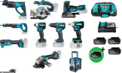 Makita DLX6141G SuperPlus Combokit 9 st maskiner +Radio & väska +1st extra 5,0Ah-batteri-på-köpet! Värde 995:-