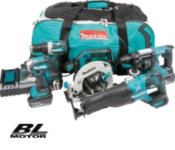 Makita DLX5032T combokit (5 st maskiner i väska) +1st extra 5,0Ah-batteri-på-köpet! Värde 995:-
