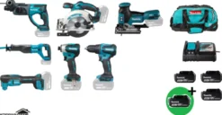 Makita DLX6141T PLUS Combokit 7 st maskiner & väska +1st extra 5,0Ah-batteri-på-köpet! Värde 995:-