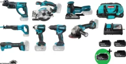 Makita DLX6141T PlusPlus Combokit 8 st maskiner & väska +1st extra 5,0Ah-batteri-på-köpet! Värde 995:-
