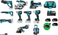 Makita DLX6141T SuperPlus Combokit 9 st maskiner +Radio & väska +1st extra 5,0Ah-batteri-på-köpet! Värde 995:-