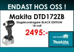 Makita DTD172ZB Slagskruvdragare 18V -Black edition