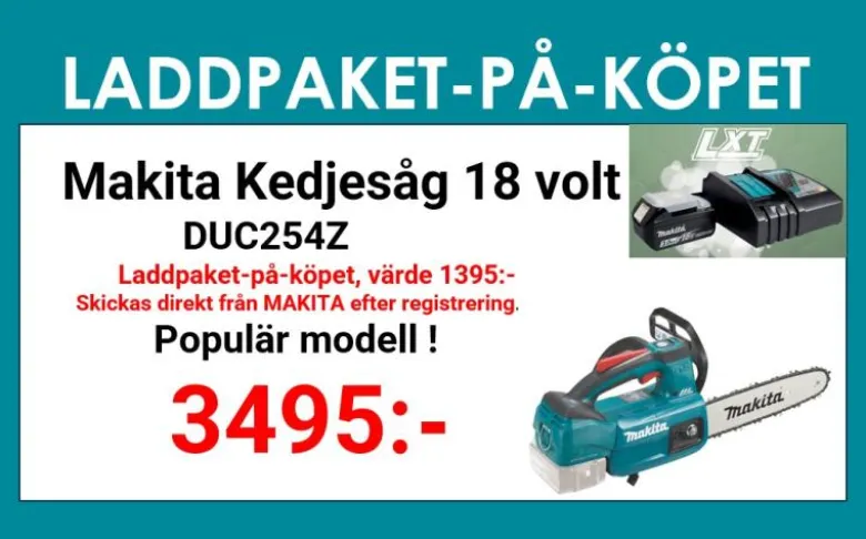 Makita DUC254Z Kedjesåg 18V (25cm)