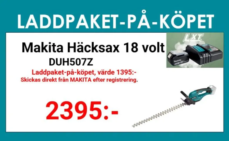 Makita DUH507Z Häcksax 18V • 500 mm • 15 mm