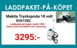 Makita DUS158Z Tryckspruta ryggburen 18V, 15L