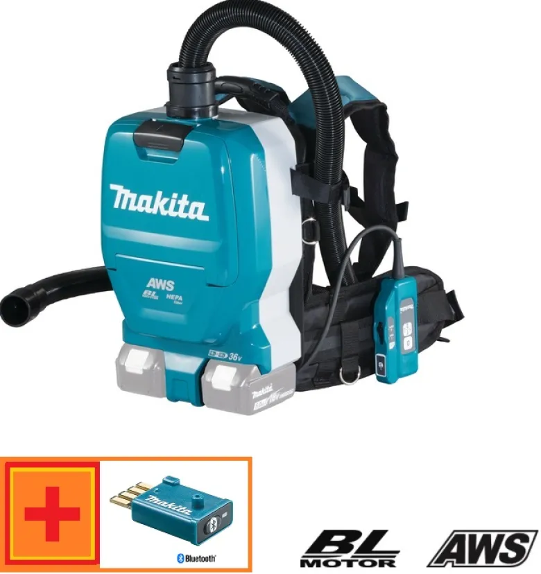 Makita DVC265ZXU Ryggburen Dammsugare 2x18V