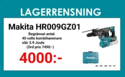 Makita HR009GZ01 Kombihammare 40V, slagkraft 3,9 J