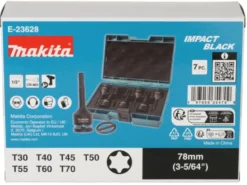 Makita impact Bitshylsa-sats Torx 7-delar