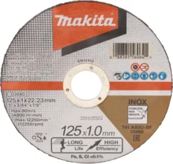 Makita kapskiva 125x1,0mm • Metall / Rostfritt