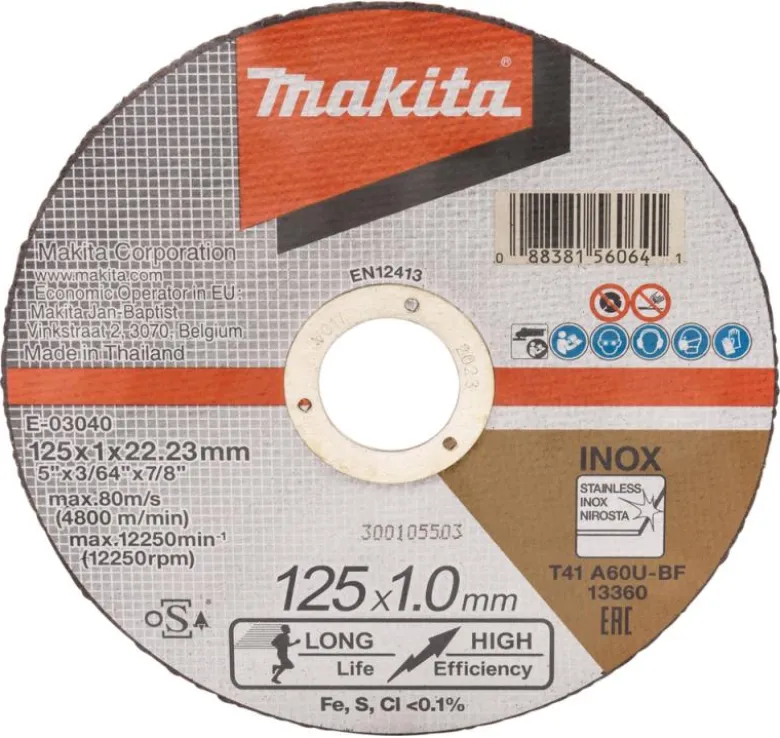Makita kapskiva 125x1,0mm • Metall / Rostfritt