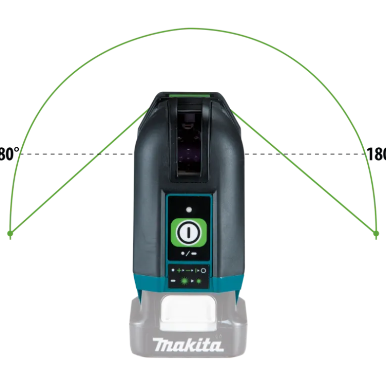 Makita SK105GDZ Krysslaser 12V (Grön) + laddpaket-på-köpet , Värde 1395:-