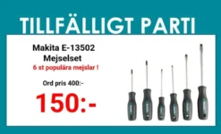 Makita Skruvmejselsats 6-delar