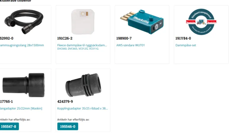 Makita VC012GZ01 Ryggburen Dammsugare 40V • 200 mbar
