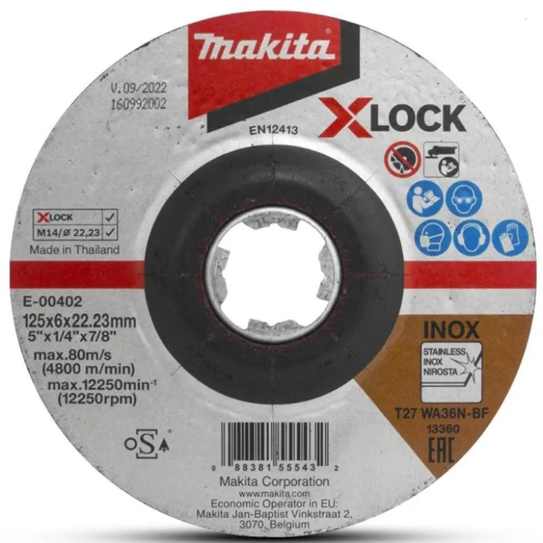 Makita X-lock Slipskiva 125x6 mm INOX