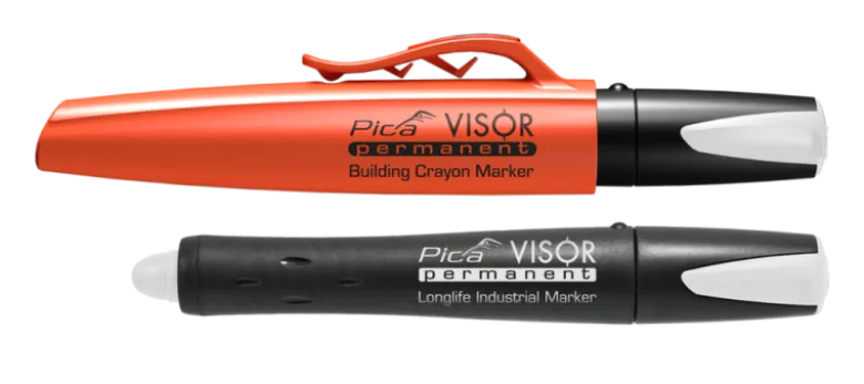 Pica visor Märkkrita vit
