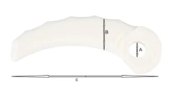 Plastkniv 100mm Böjd 12-p