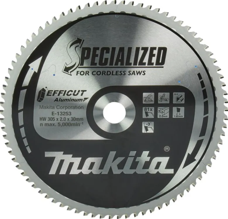 Sågklinga Aluminium 305x30x2,0 81T Efficut