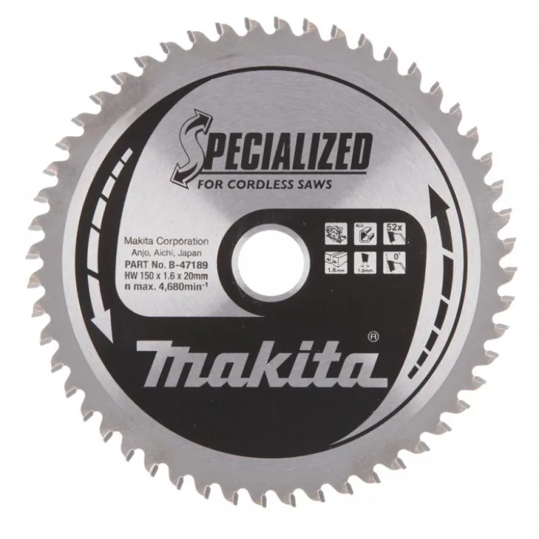Sågklinga Aluminium 150x20x1,6 52T Specialized