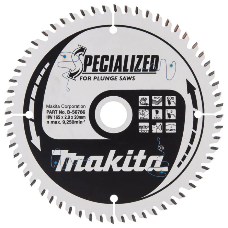Sågklinga MDF 165x20x2,0 60T Specialized • Hi-ATB