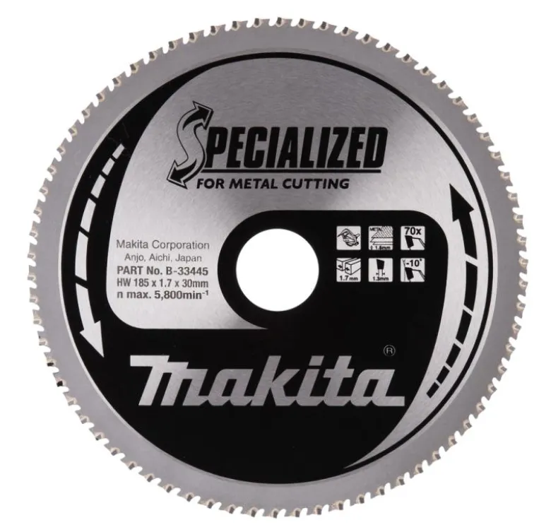 Sågklinga Metall 185x30x1,7 70T Specialized
