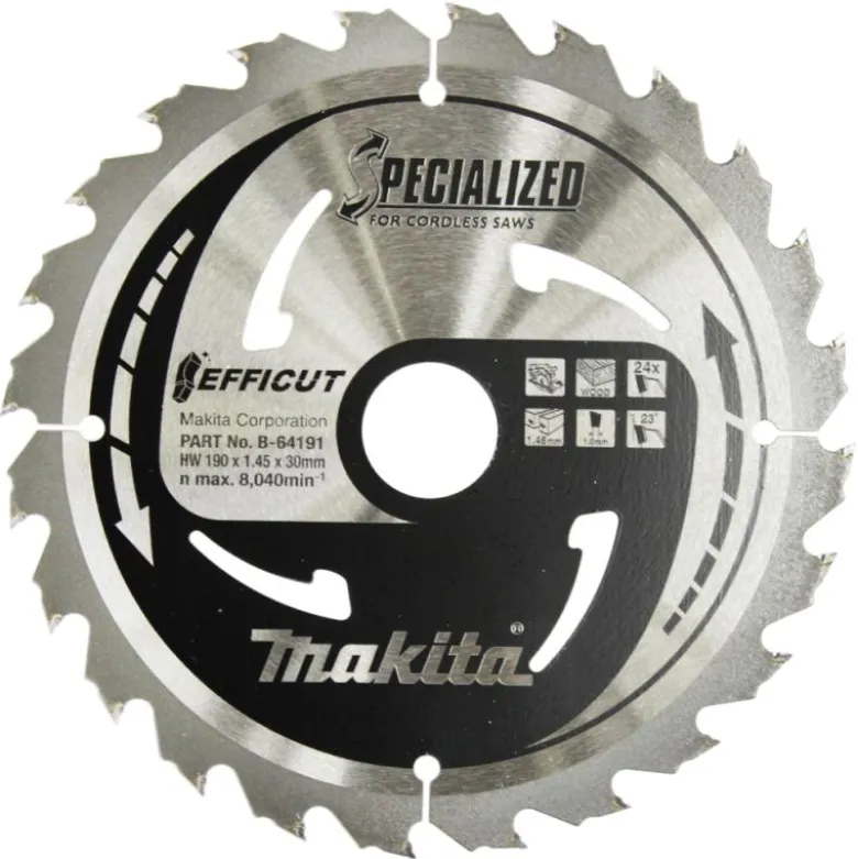 Sågklinga Trä 190x30x1,45 24T Efficut
