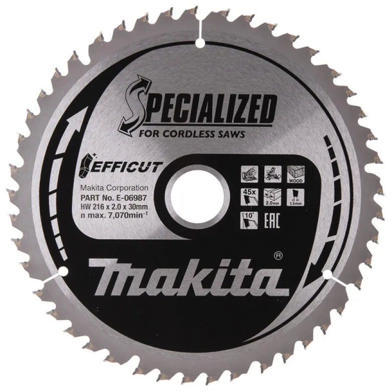 Sågklinga Trä 216x30x2,0 45T Efficut