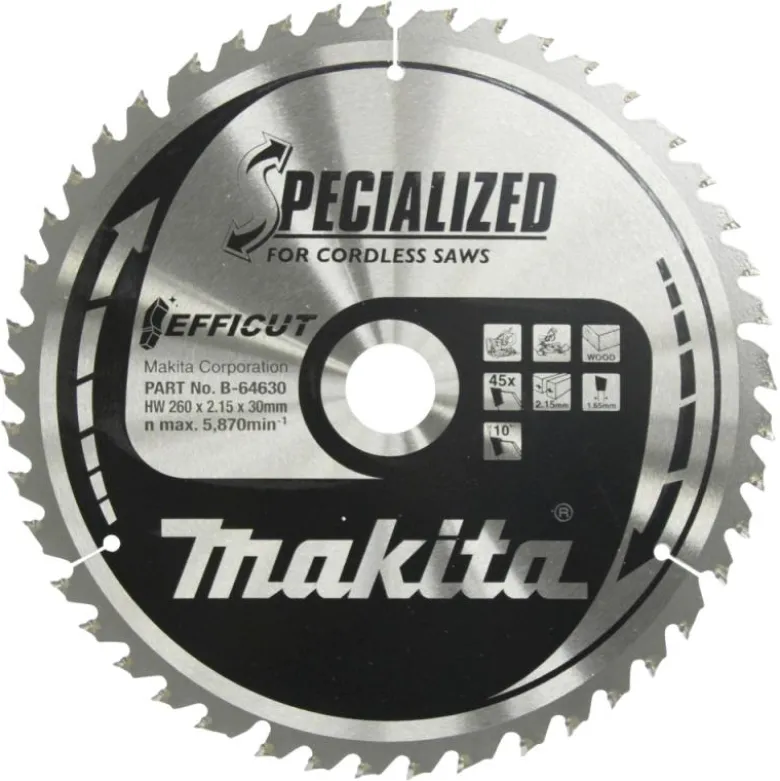 Sågklinga Trä 260x30x2,15 45T Efficut